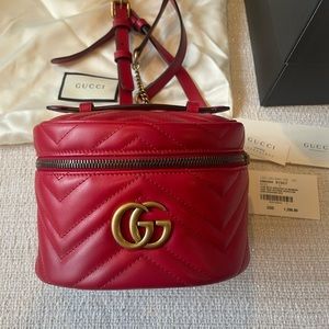 Gucci red Marmont mini backpack brand new